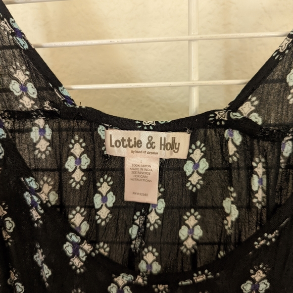 Women's Open Back Printed Top Sz LG - Picture 5 of 5